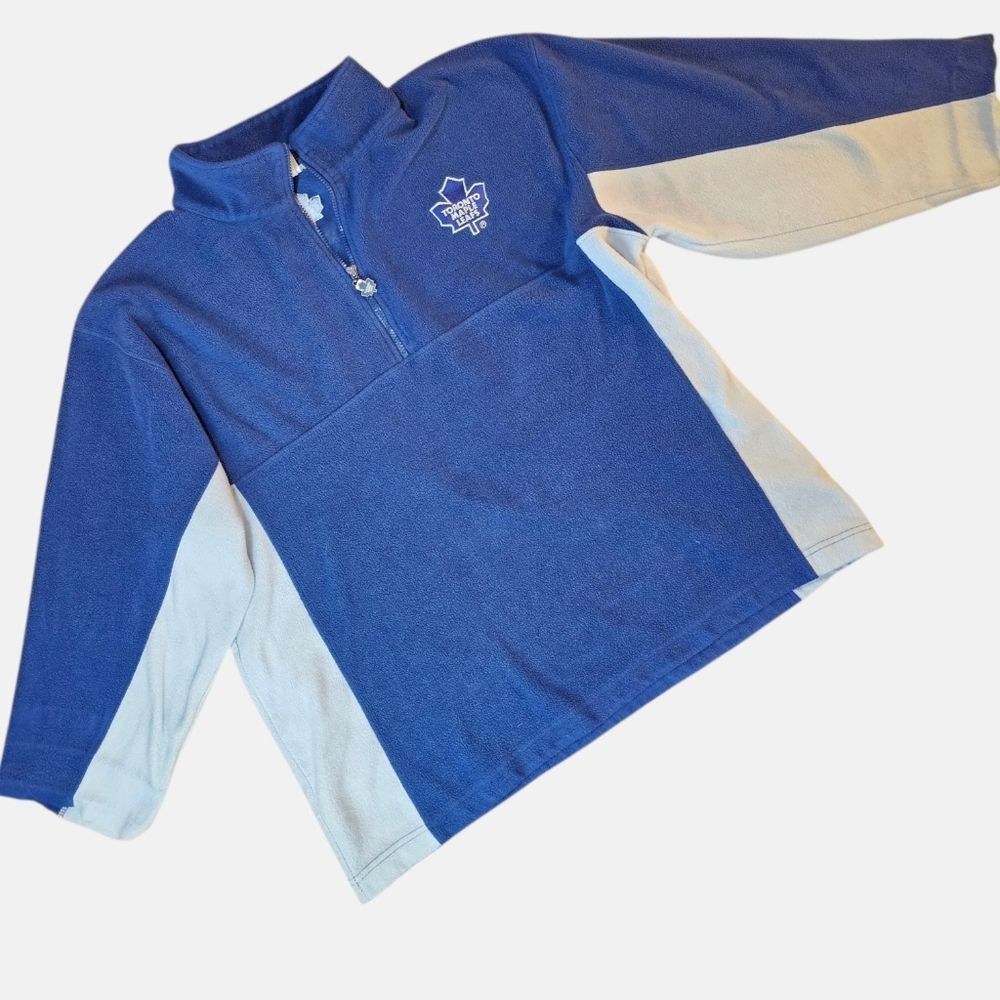 🏒 Toronto Maple Leafs NHL Fleece Sweater | Quarter Zip | Large